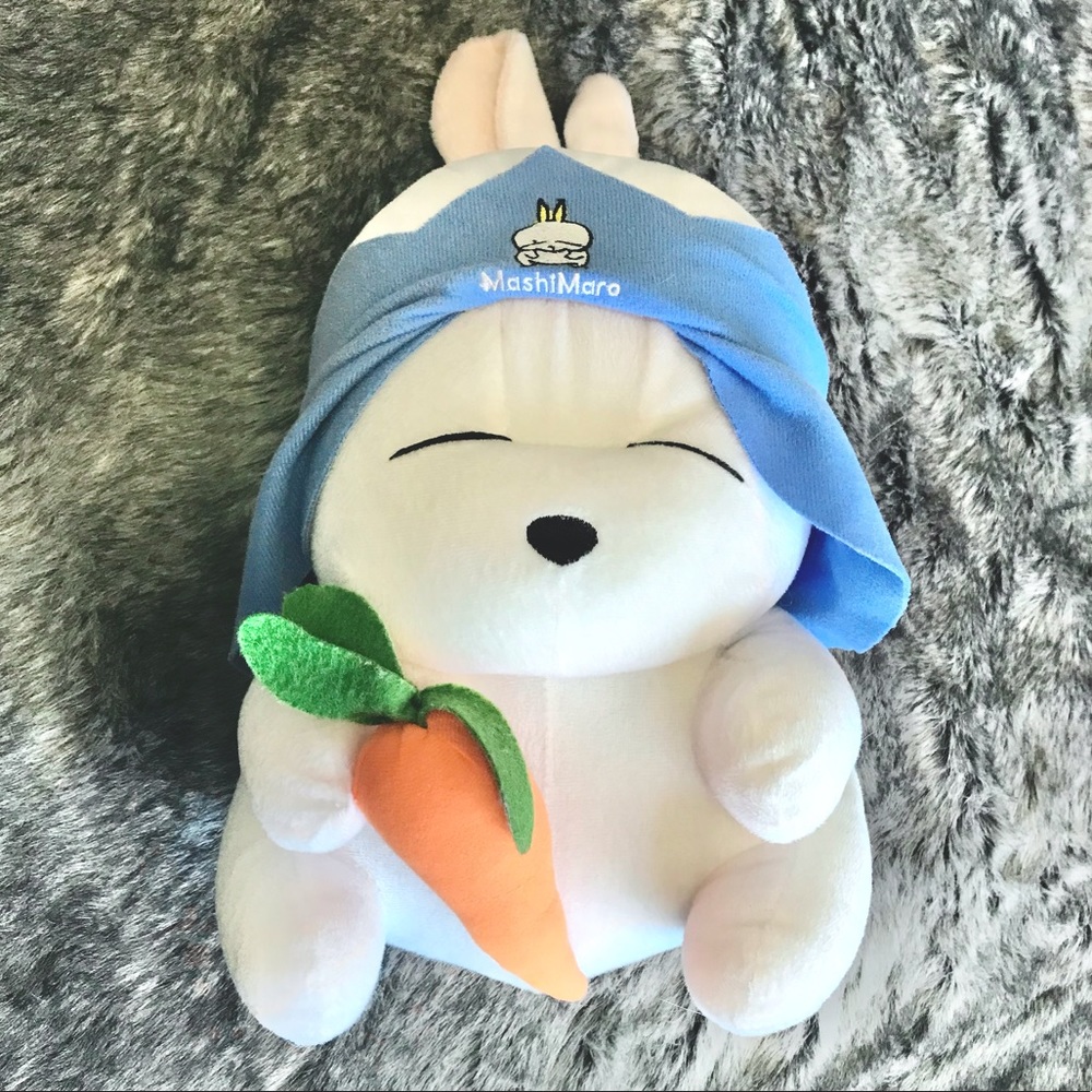 MashiMaro 2 sided carrot Yeopki Tokki Korean plush bunny and dog face back